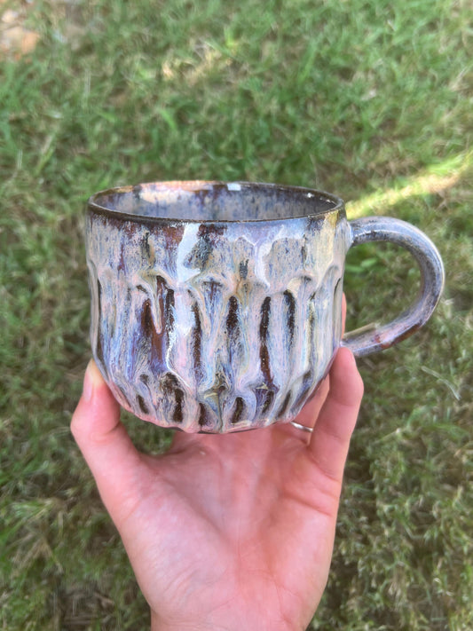 Pink Showers Dark Carved Mug