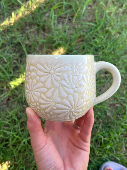 Cream Talavera Inspired Mug