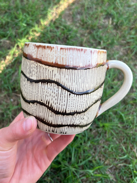 Black Line Wave Mug