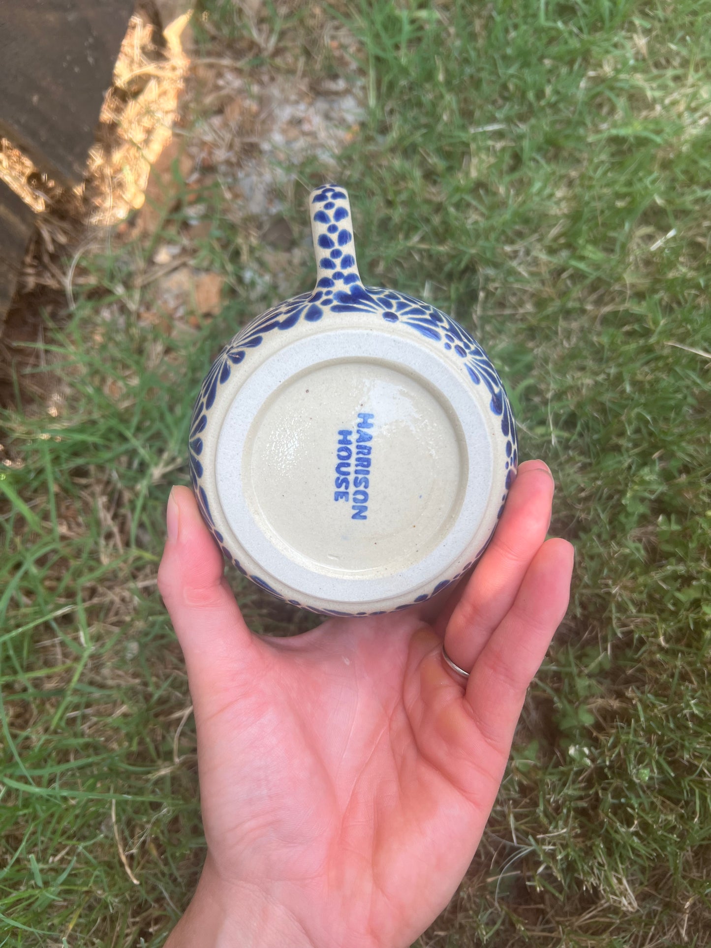 SECONDS dark blue talavera inspired mug