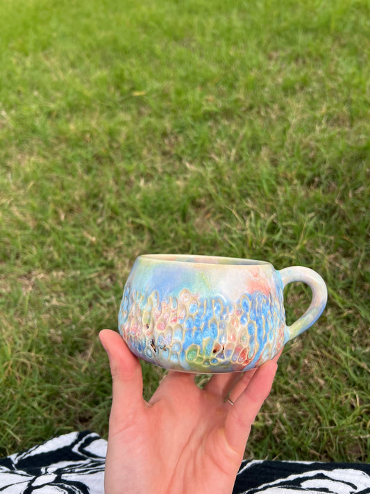 Pastel dream carved latte mug 1
