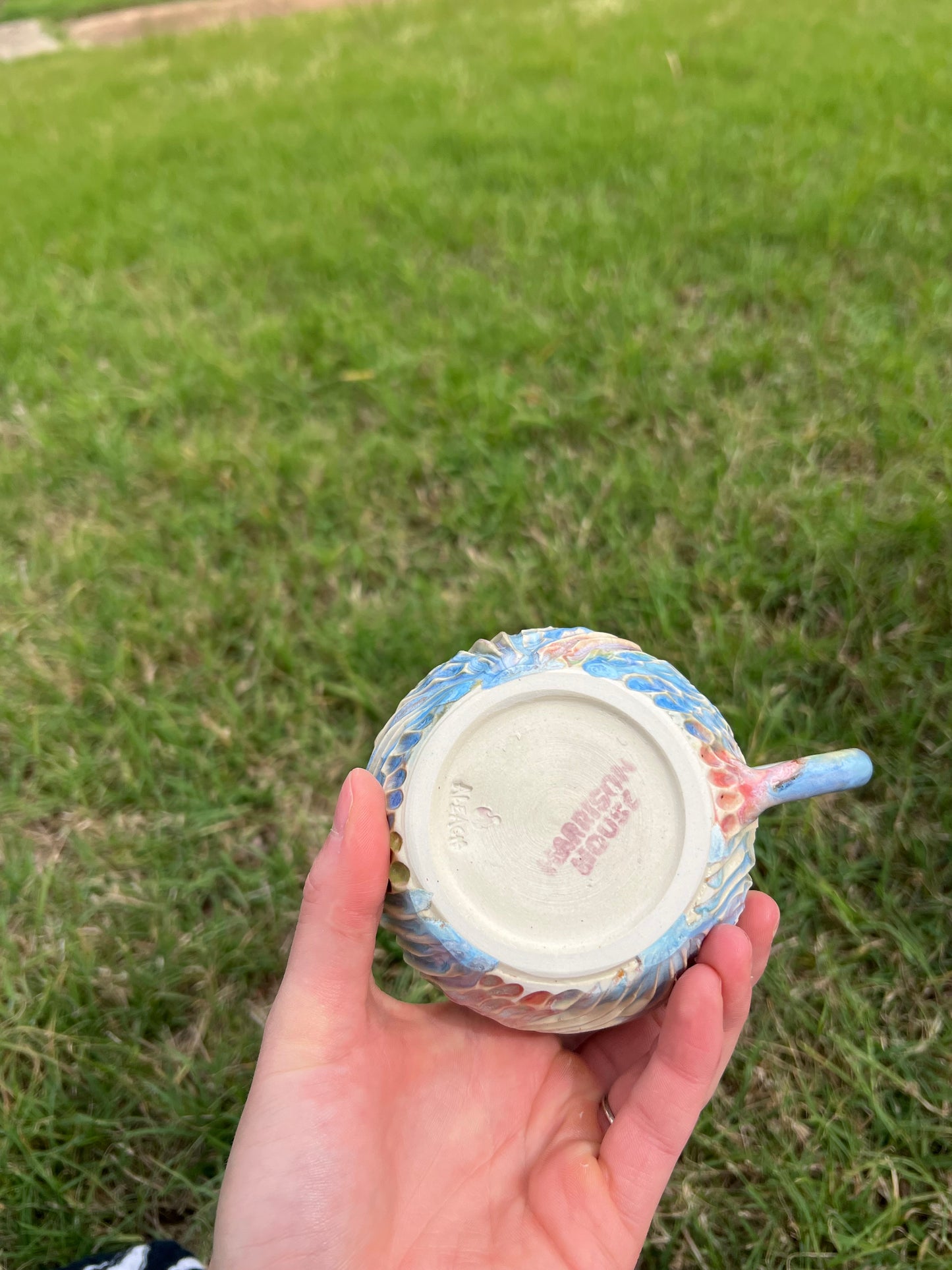 Pastel dream carved mug 1
