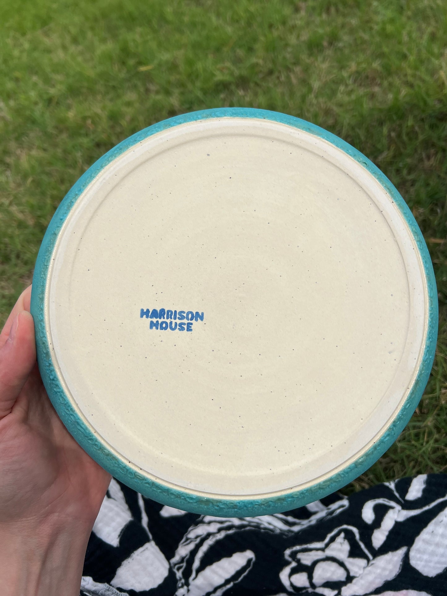 Turquoise matte medium planter