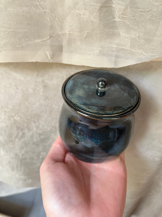 Small Lidded Jar Dark