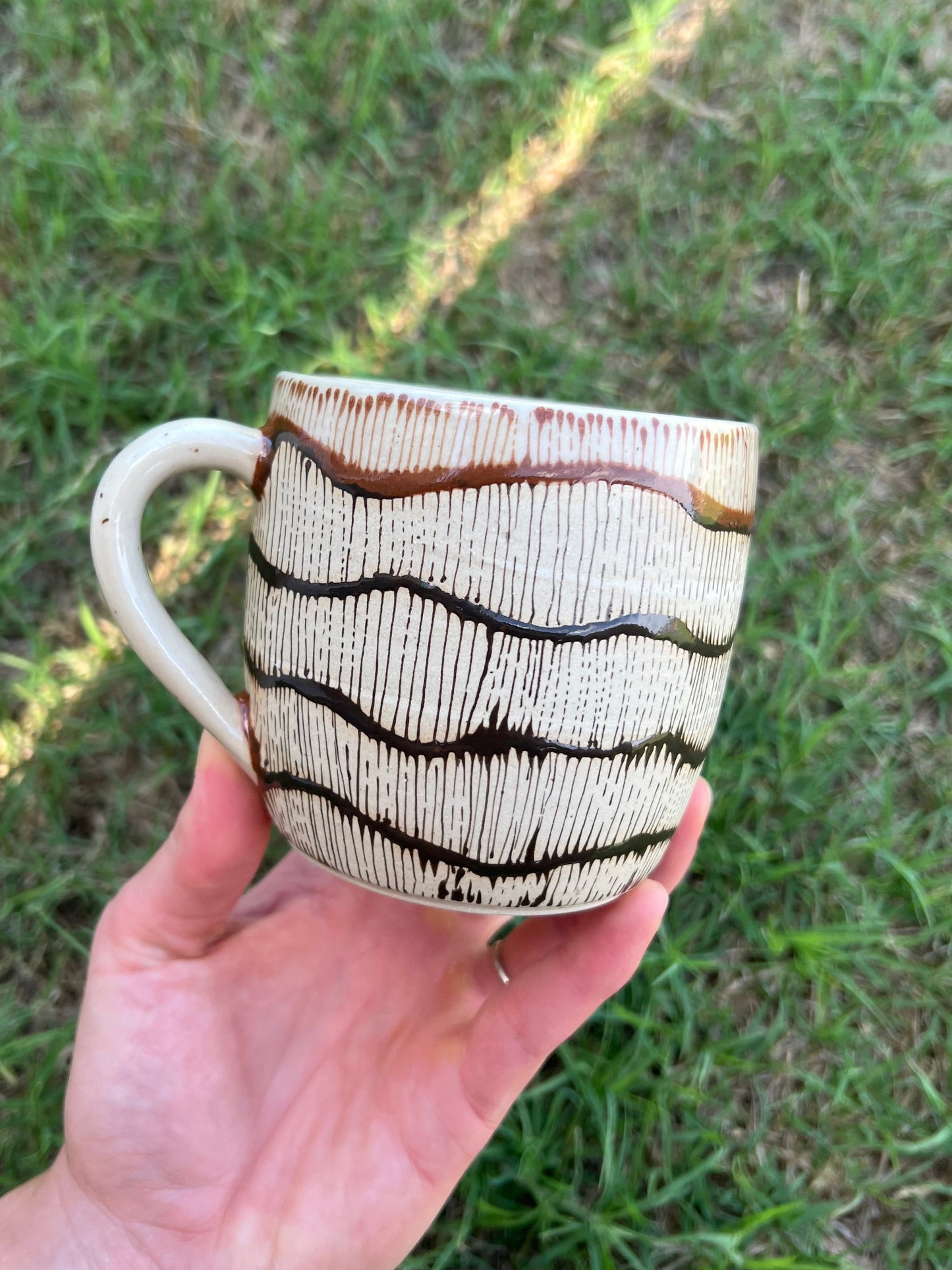 Black Line Wave Mug
