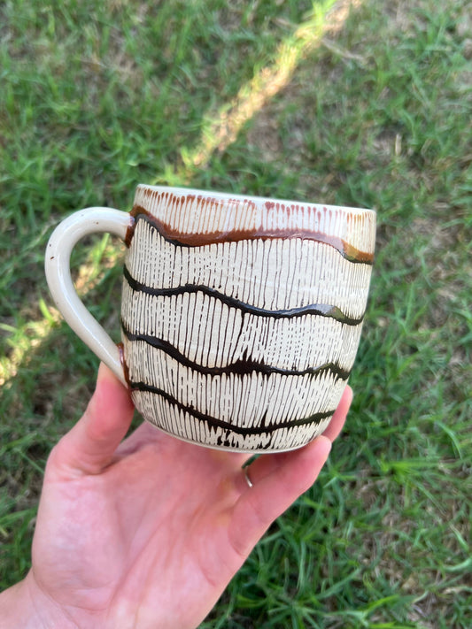 Black Line Wave Mug