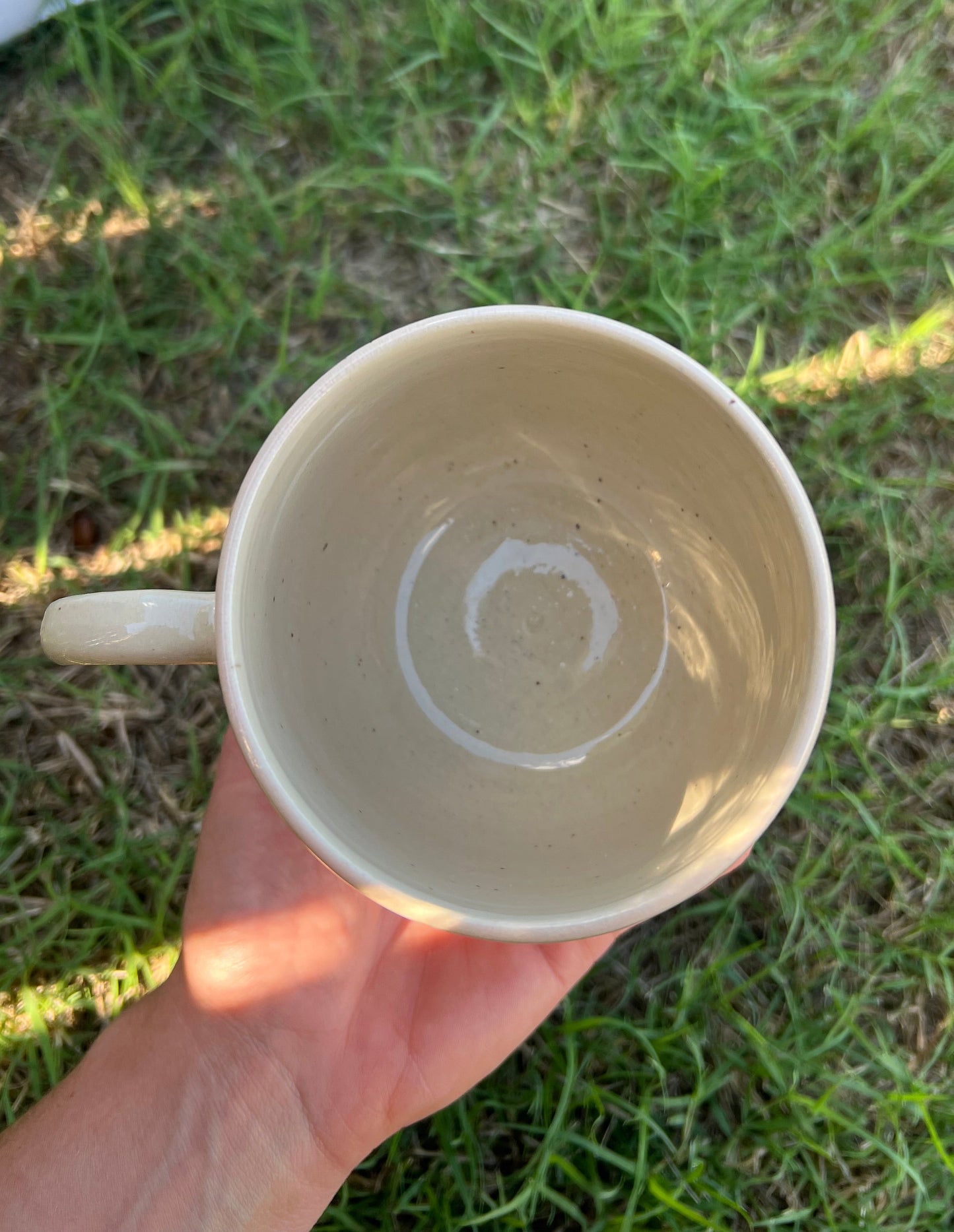 Cream Line Wave Mug