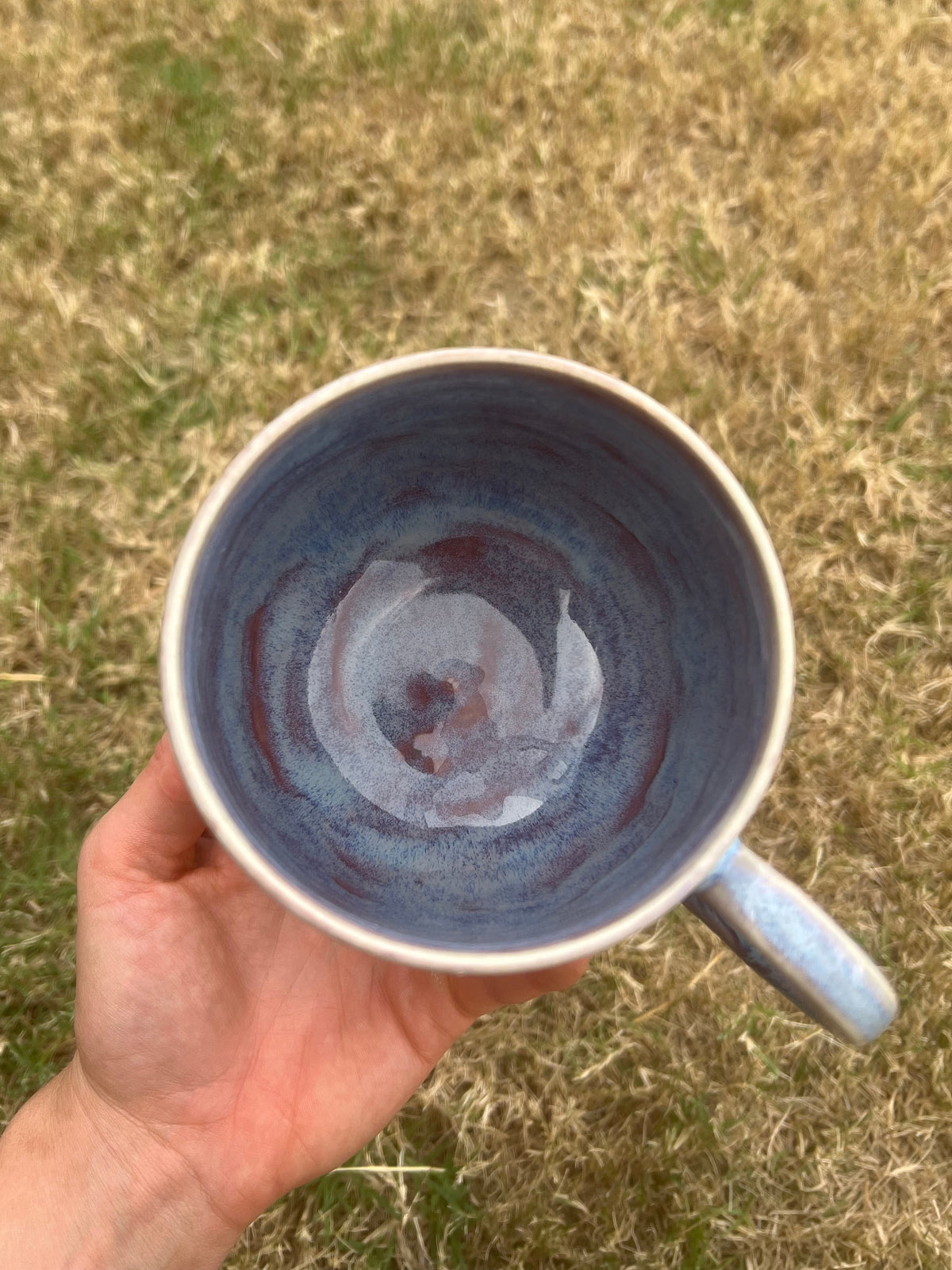 Pink Purple Carved Mug
