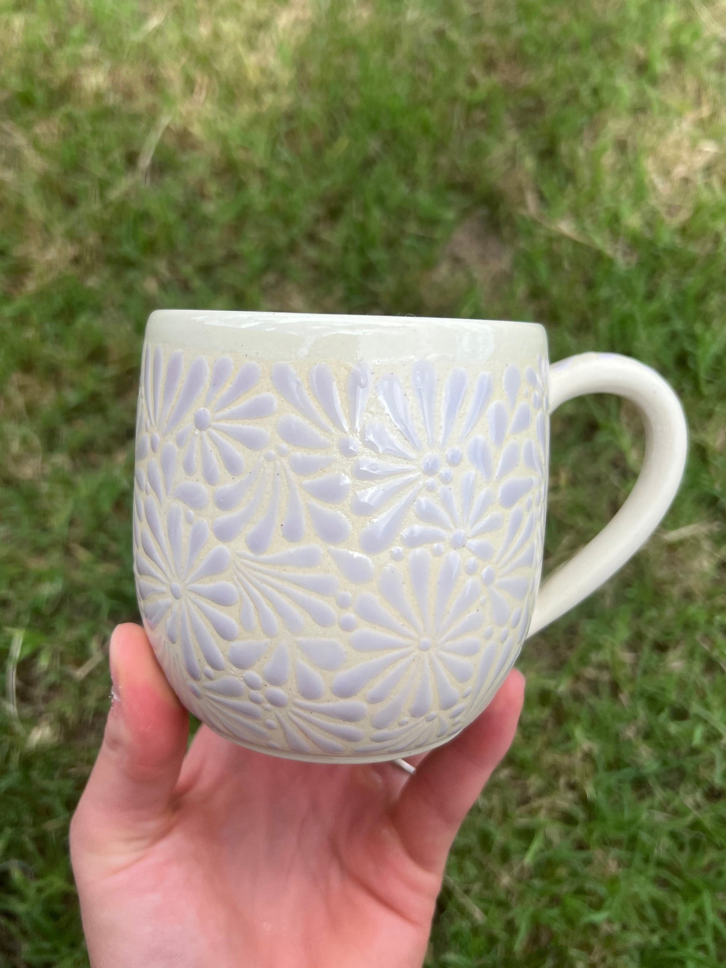 Light Periwinkle Talavera Inspired Mug