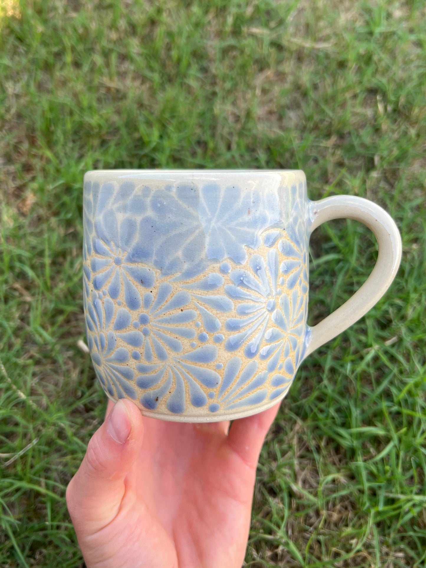 Light Blue Talavera Inspired Mug 2