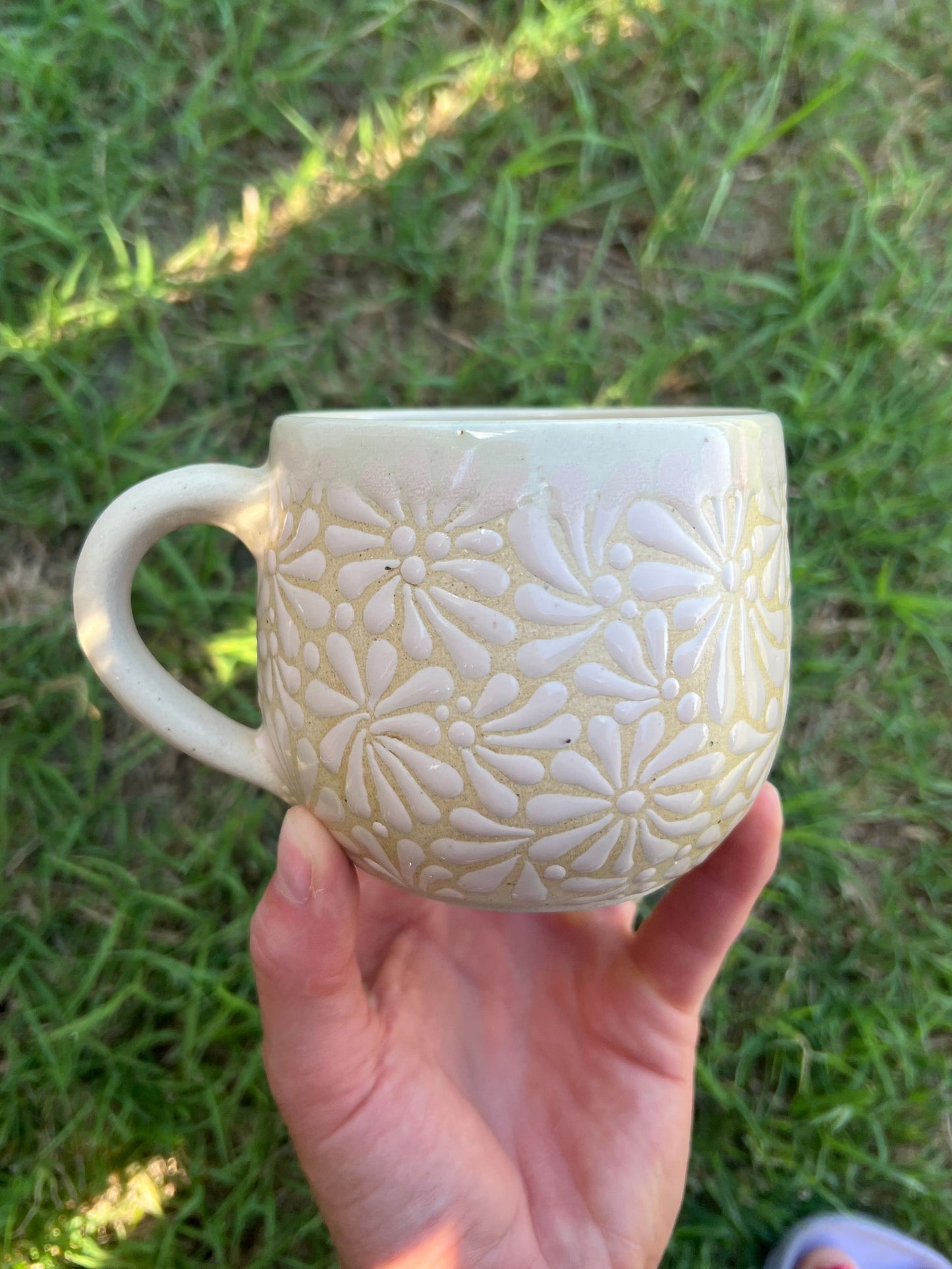 Cream Talavera Inspired Mug