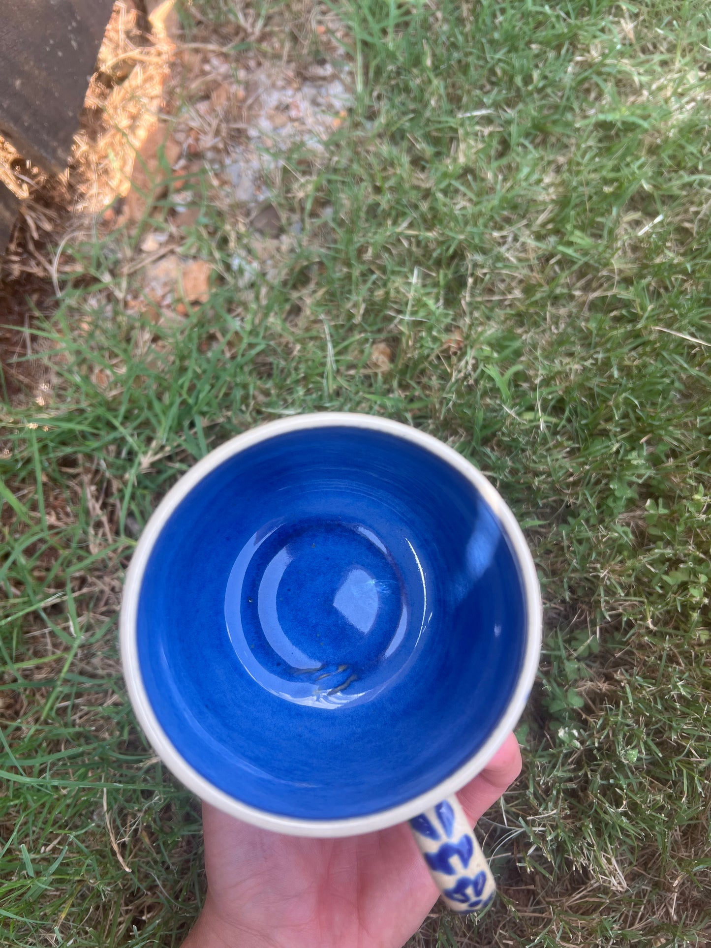 SECONDS dark blue talavera inspired mug