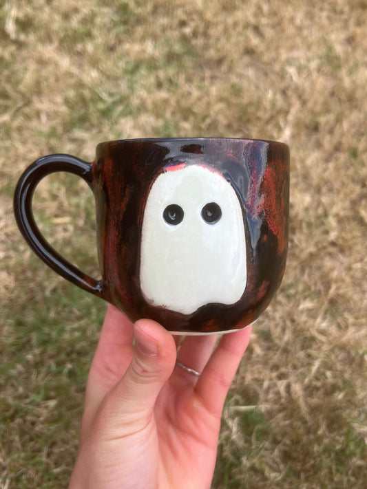 Black Red Ghost Mug