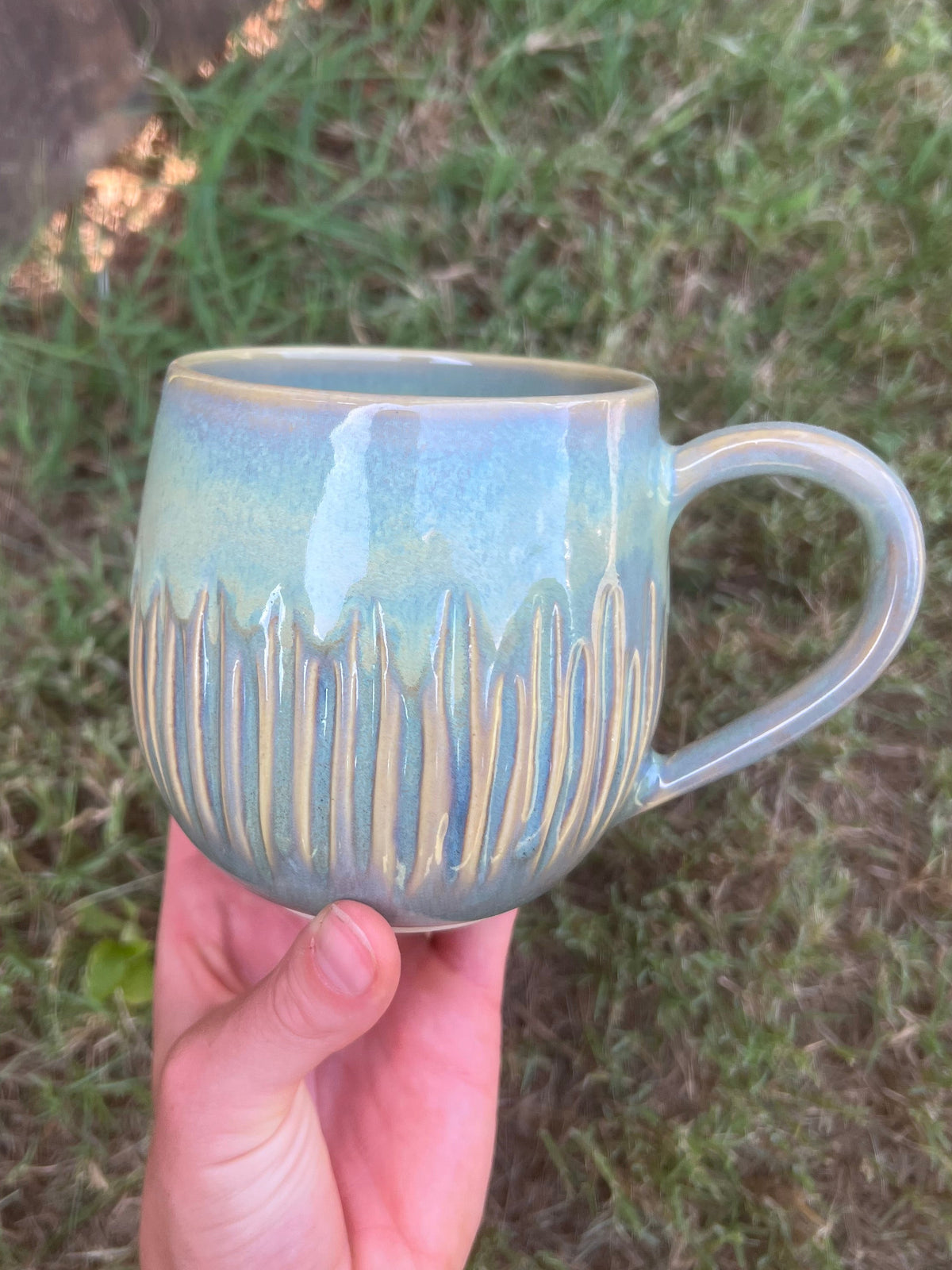 Toasted Sage Carved Mug