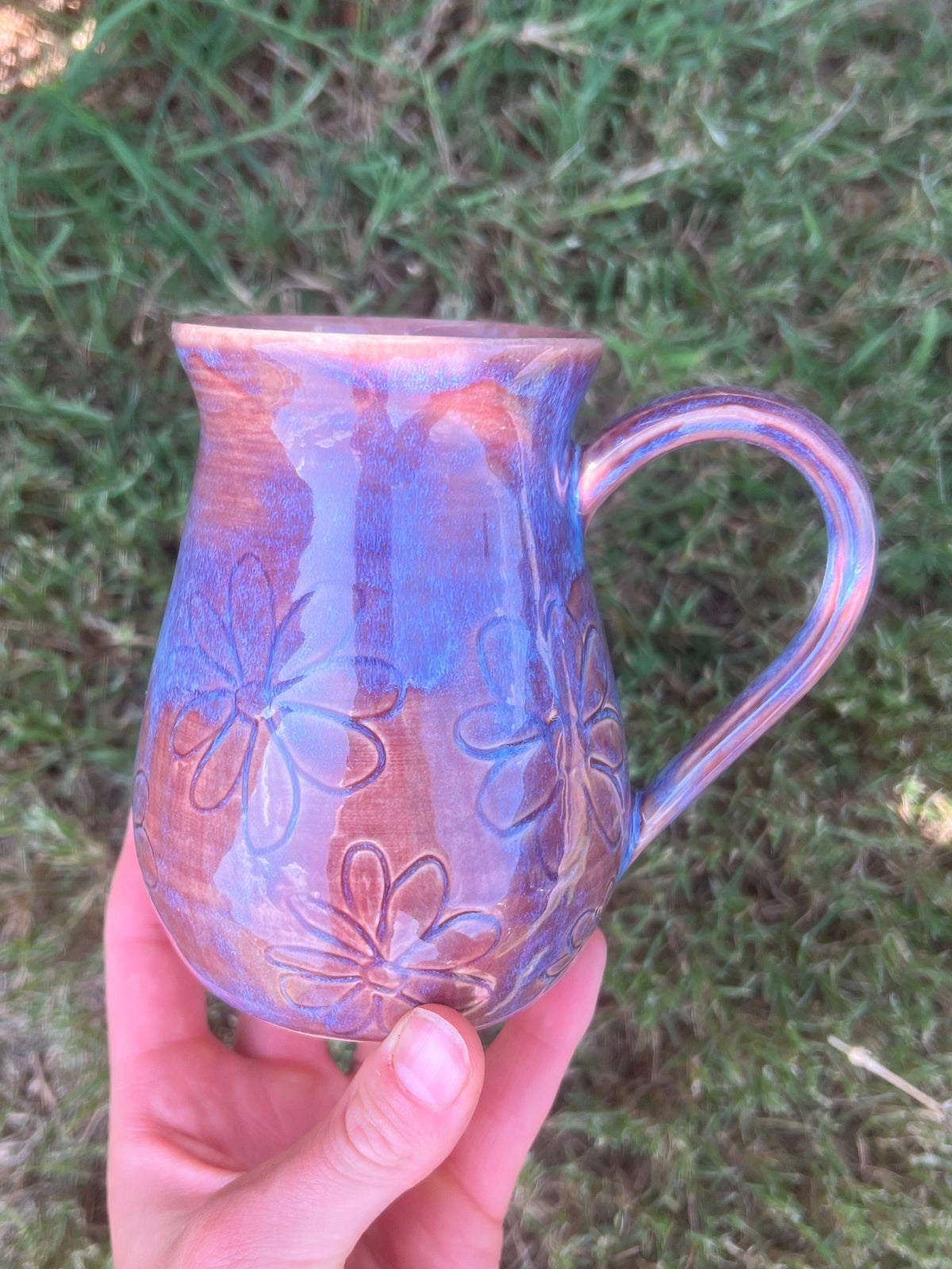 Purple Shift Flower Mug