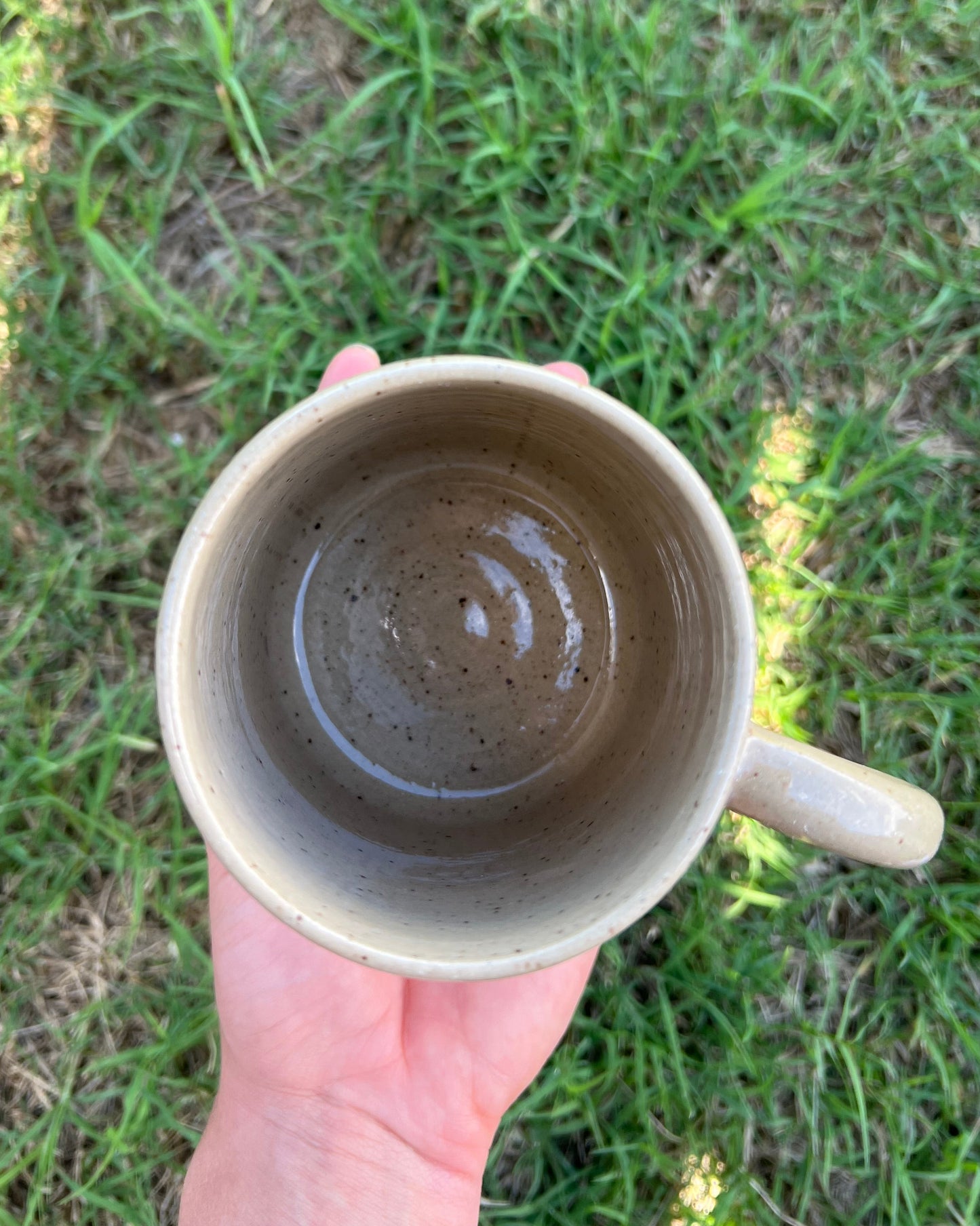 SECONDS Cream Talavera Inspired Angled Stein Style Mug
