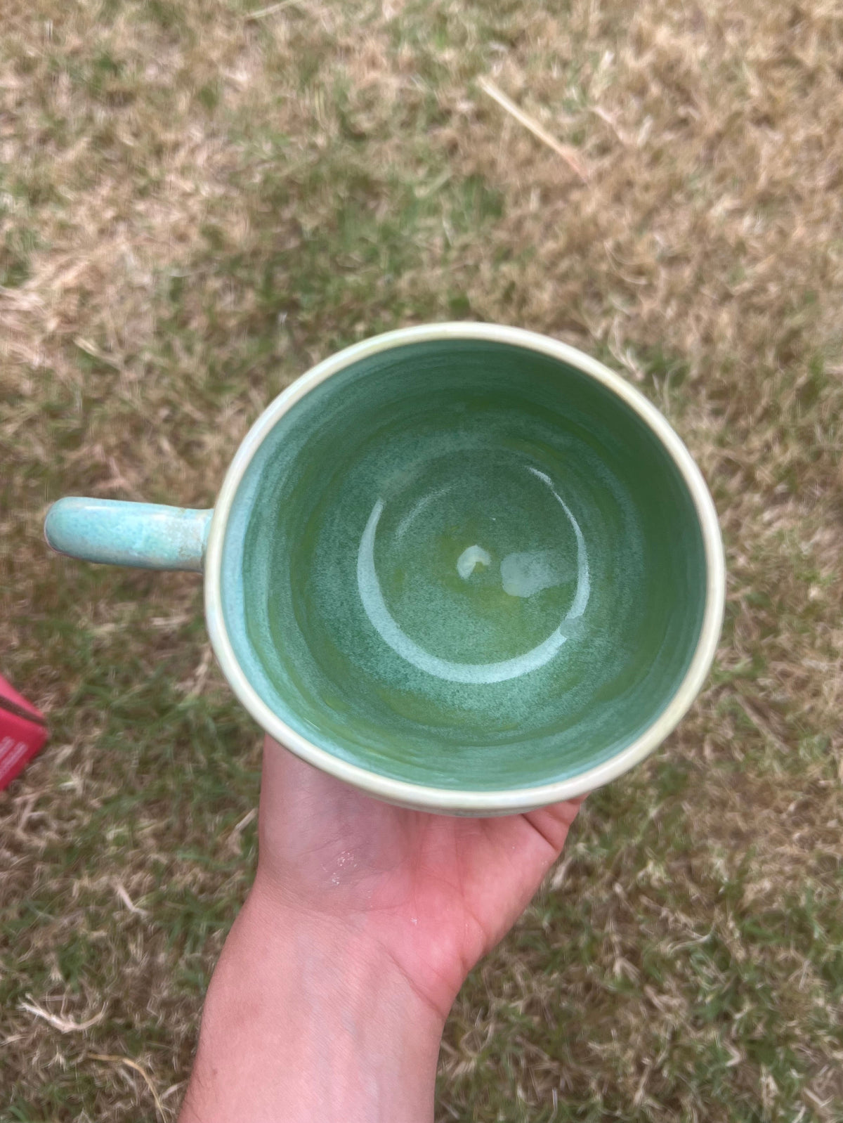 SECONDS green lyric mug