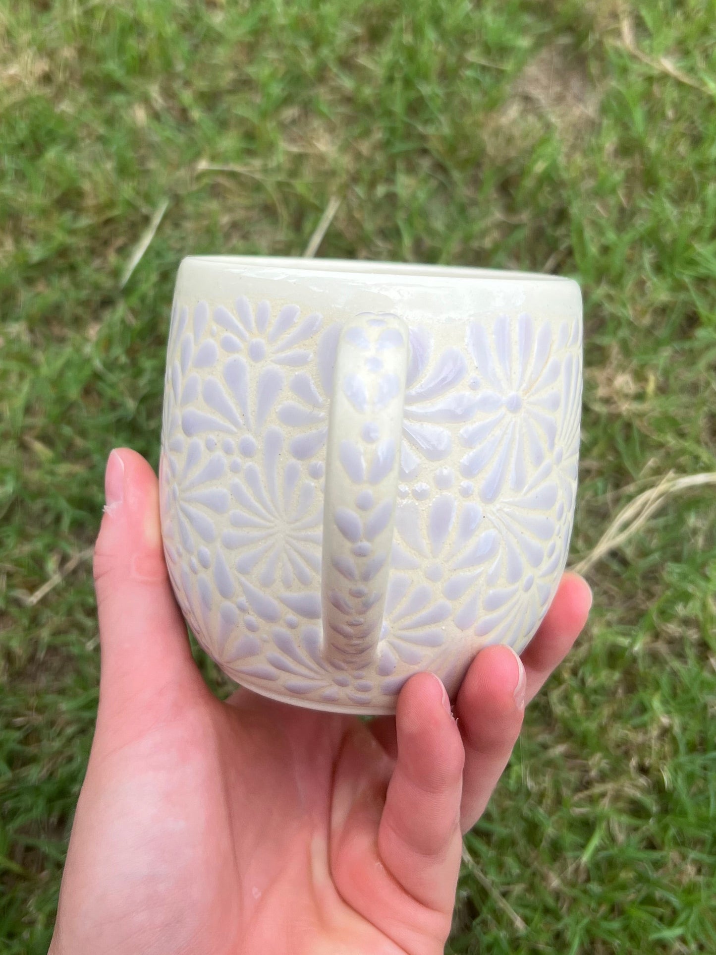 Light Periwinkle Talavera Inspired Mug