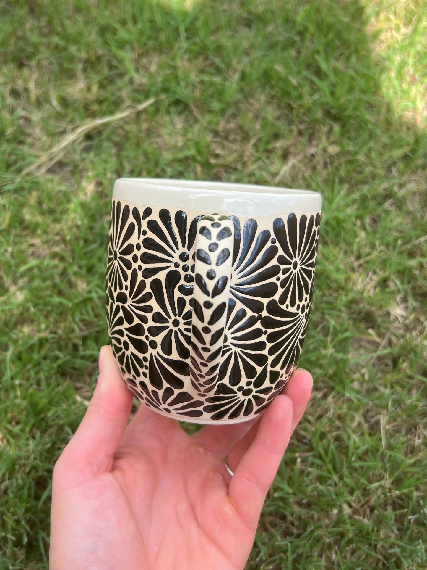 Black Talavera Inspired Mug