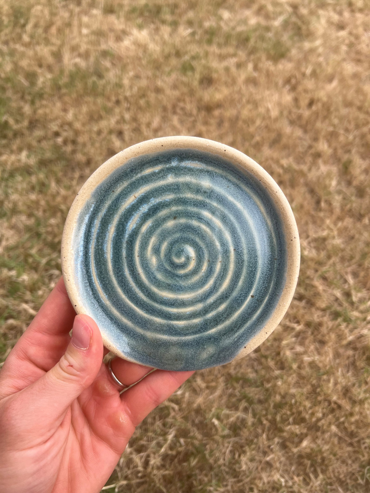 Mottled Blue Spoon Rest