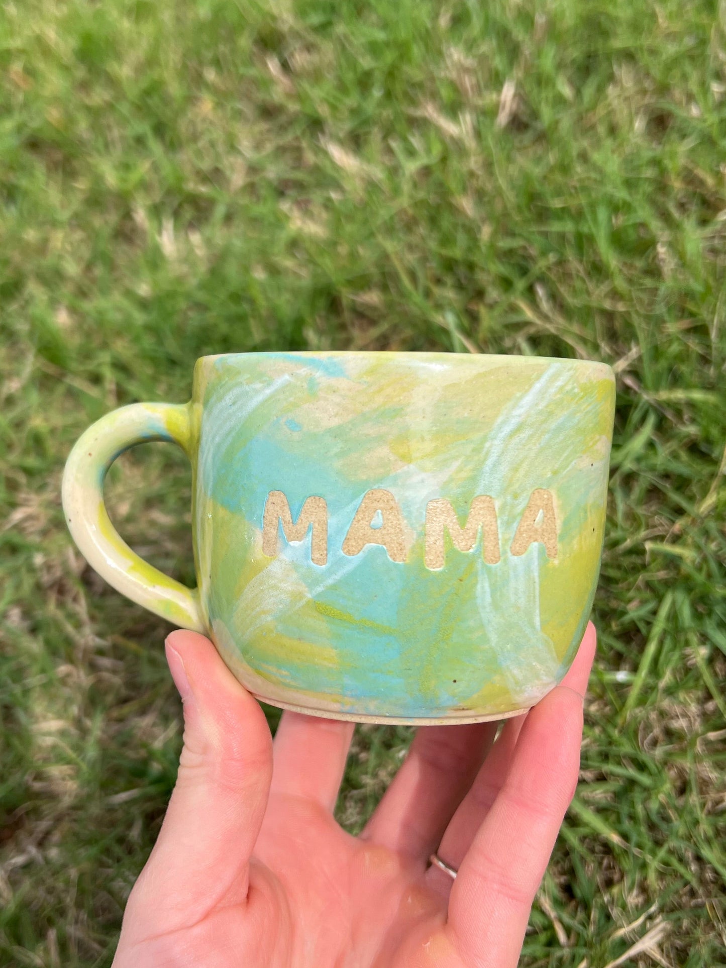 Mama mug blue/green 4