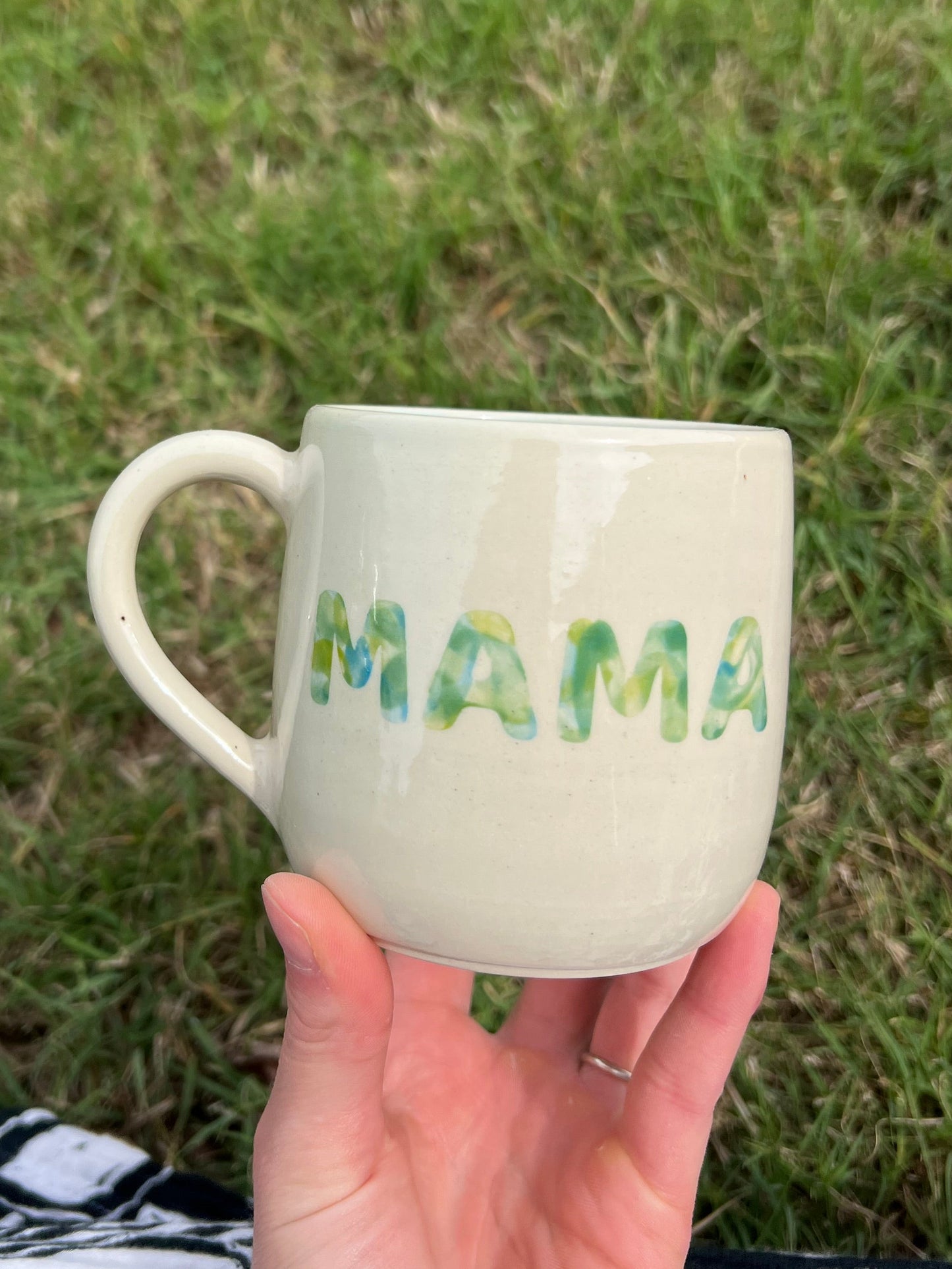 Mama mug blue/green 5