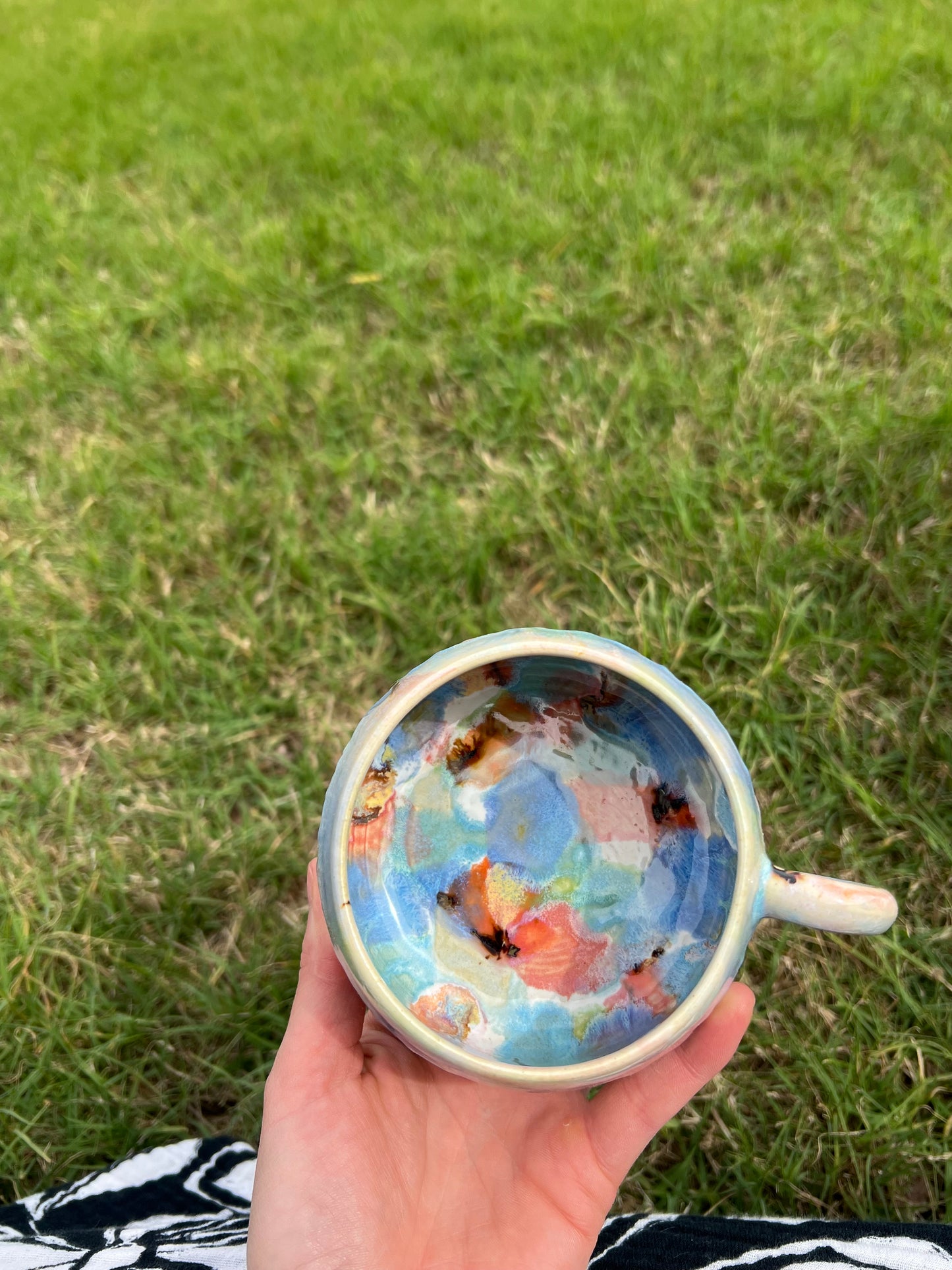 Pastel dream carved latte mug 1
