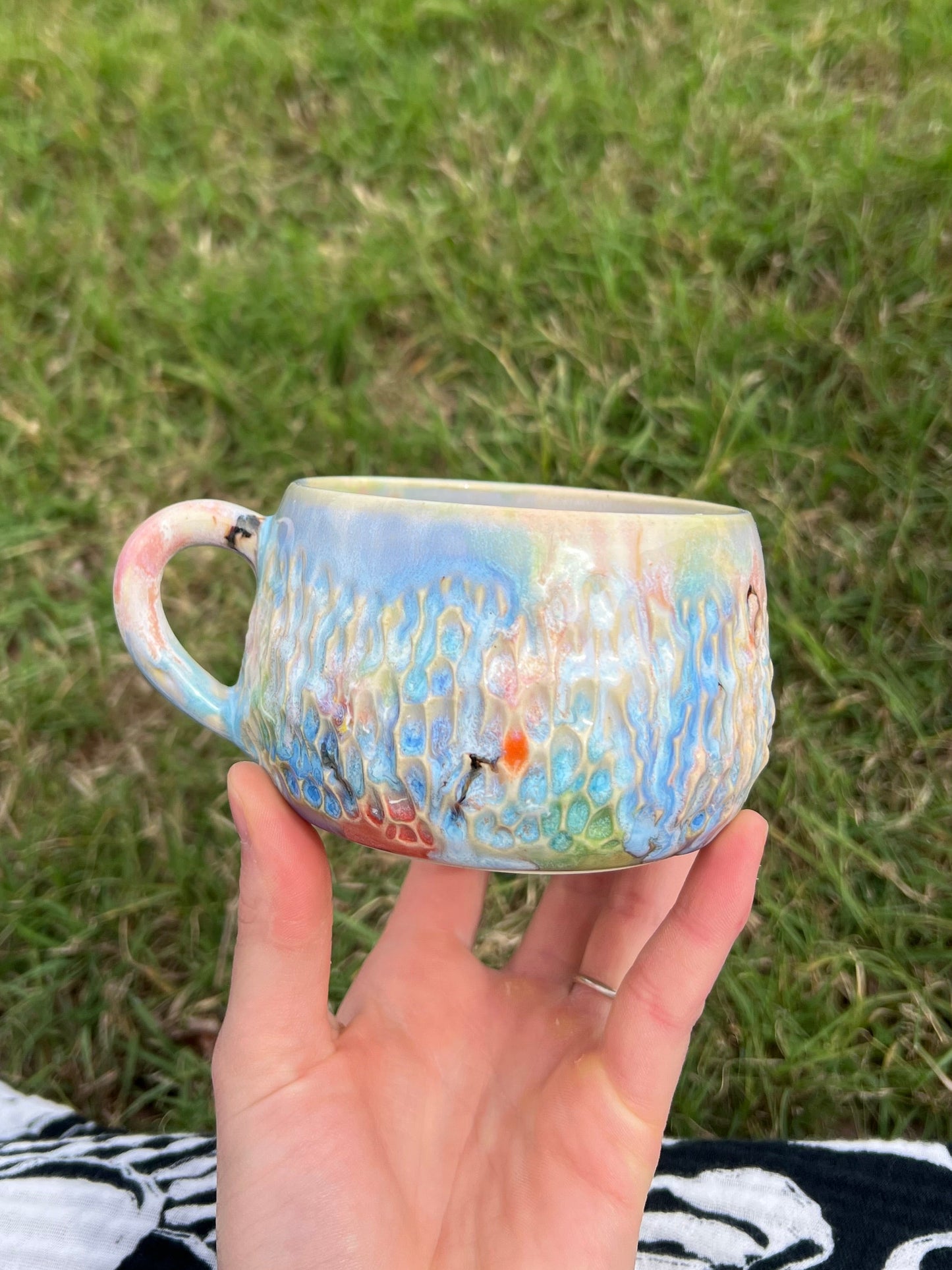 Pastel dream carved latte mug 2