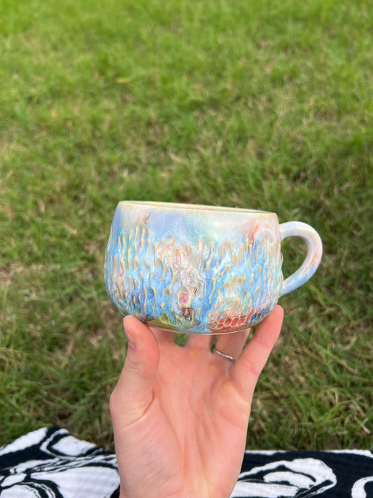 Pastel dream carved latte mug 2