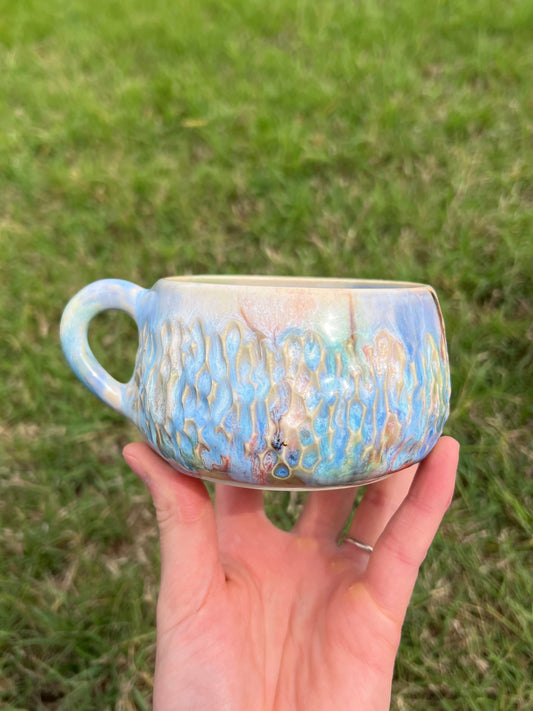 Pastel dream carved latte mug 3