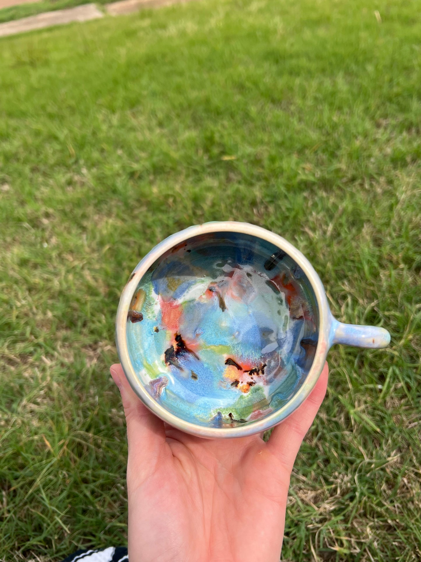 Pastel dream carved latte mug 3