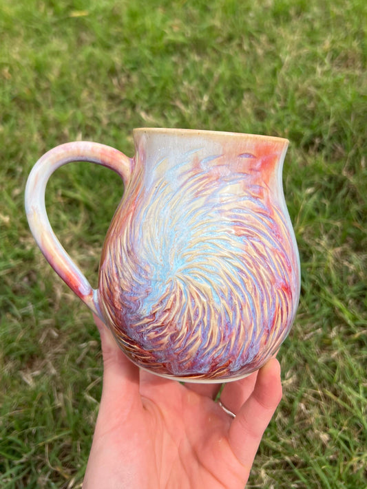Pastel dream carved mug 2