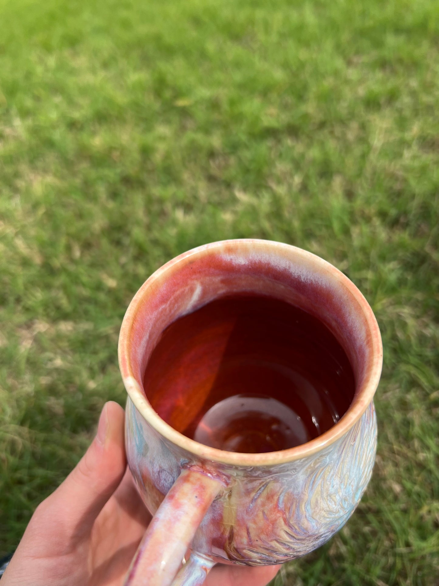 Pastel dream carved mug 2