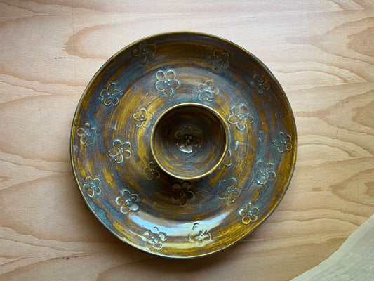 Floral Chip and Dip Platter
