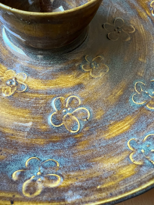 Floral Chip and Dip Platter