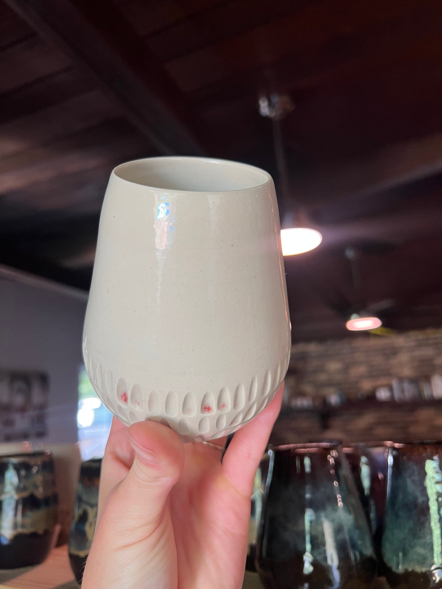 Dimpled Bone Wine Cups