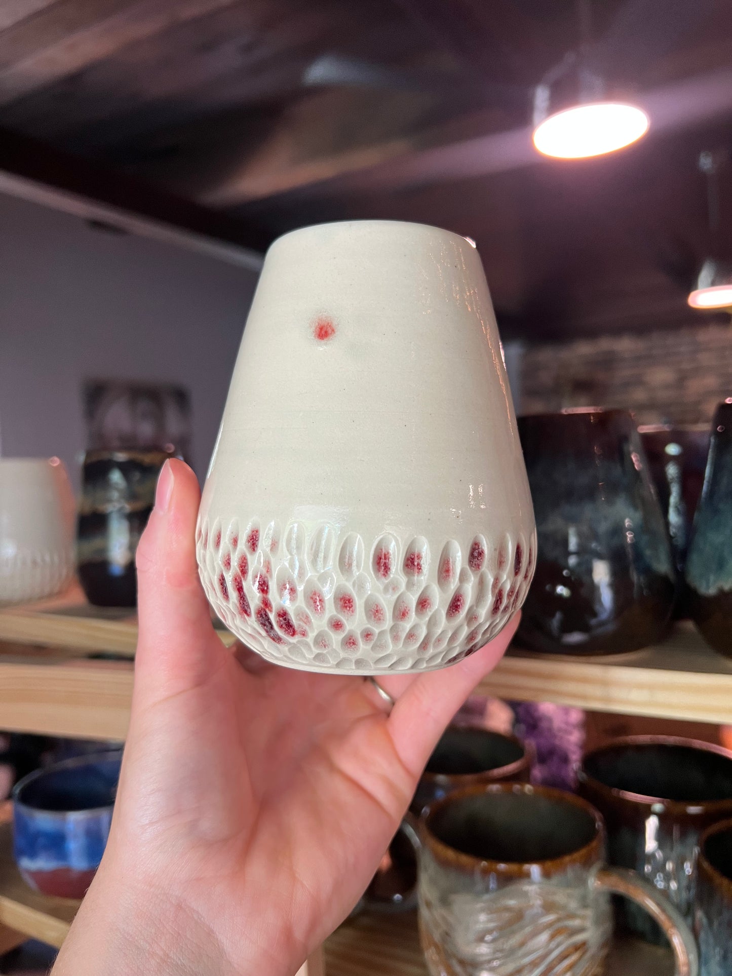 Dimpled Bone Wine Cups
