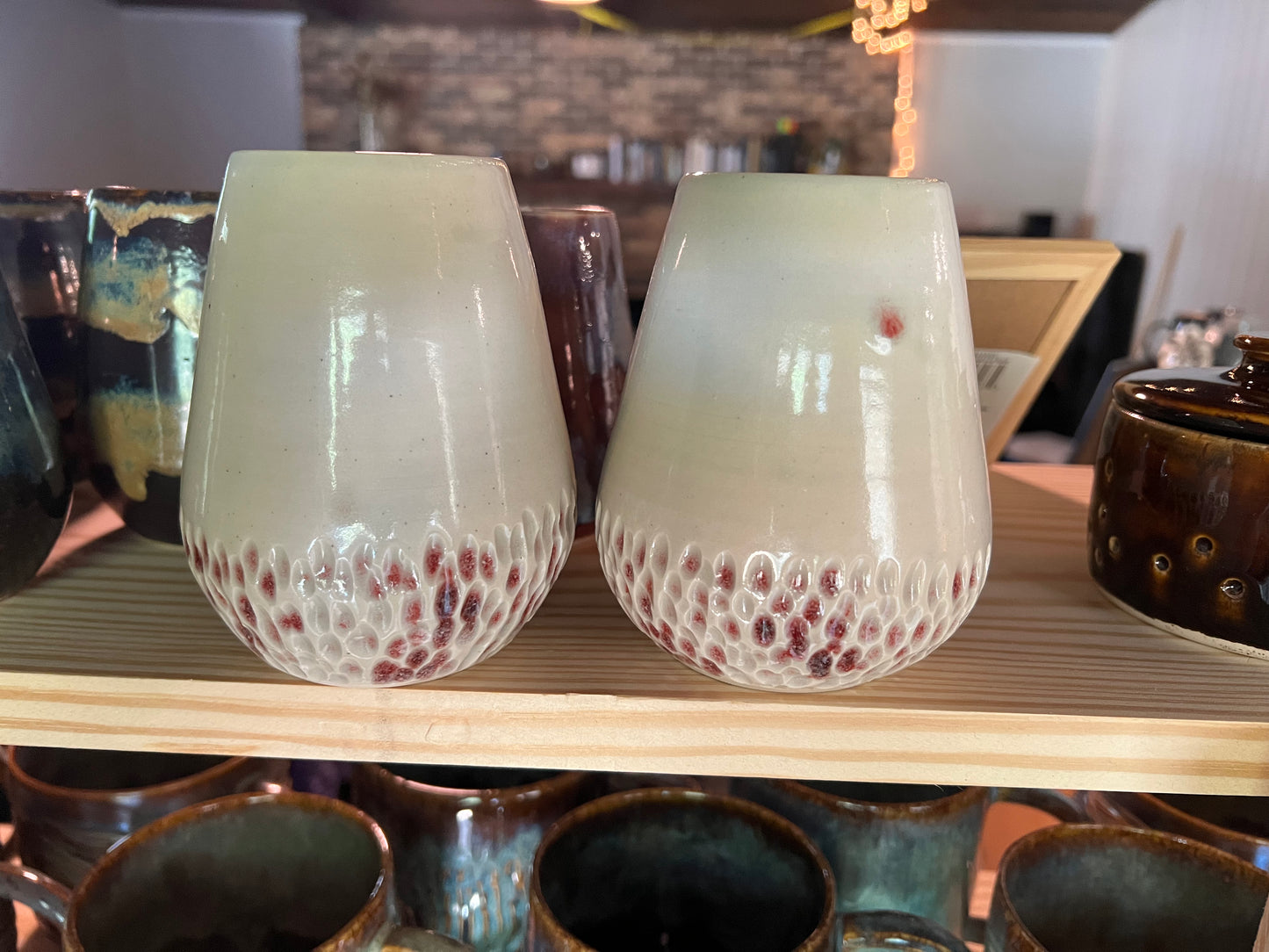 Dimpled Bone Wine Cups
