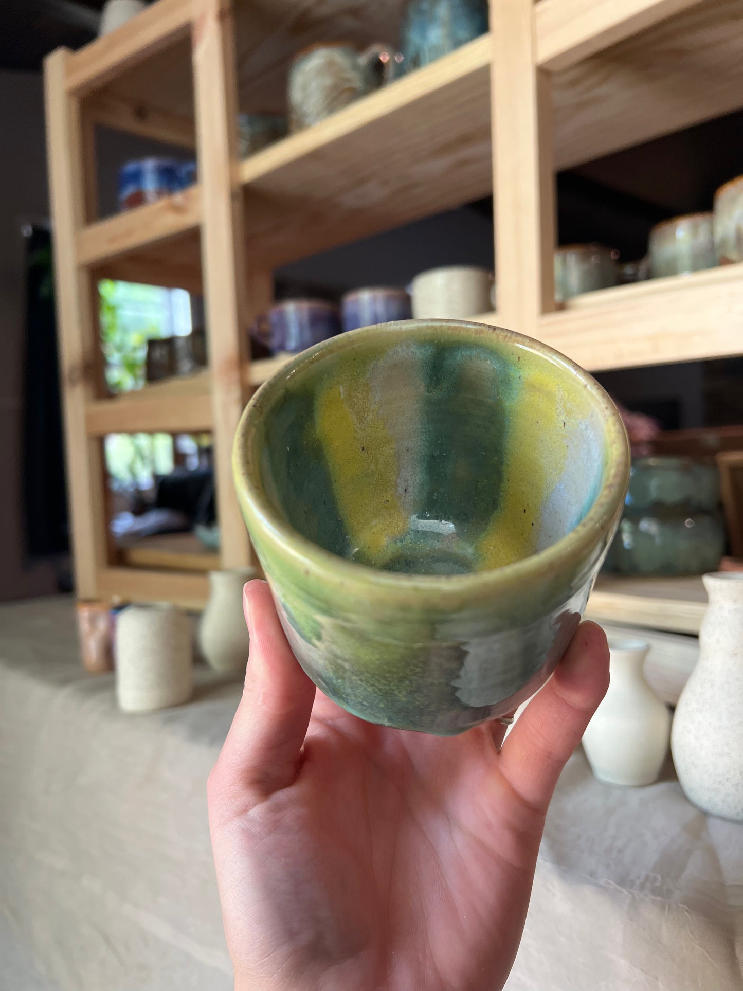 Green Drip Pencil Cup