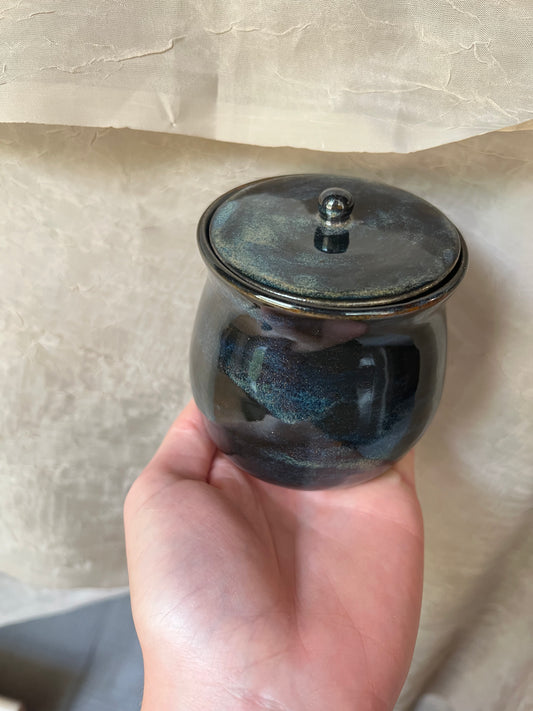 Small Lidded Jar Dark