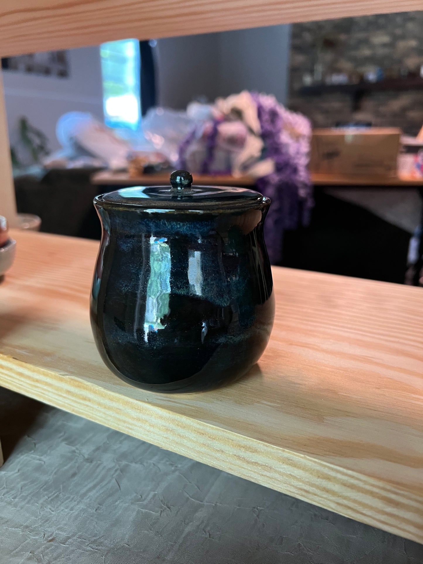 Small Lidded Jar Dark