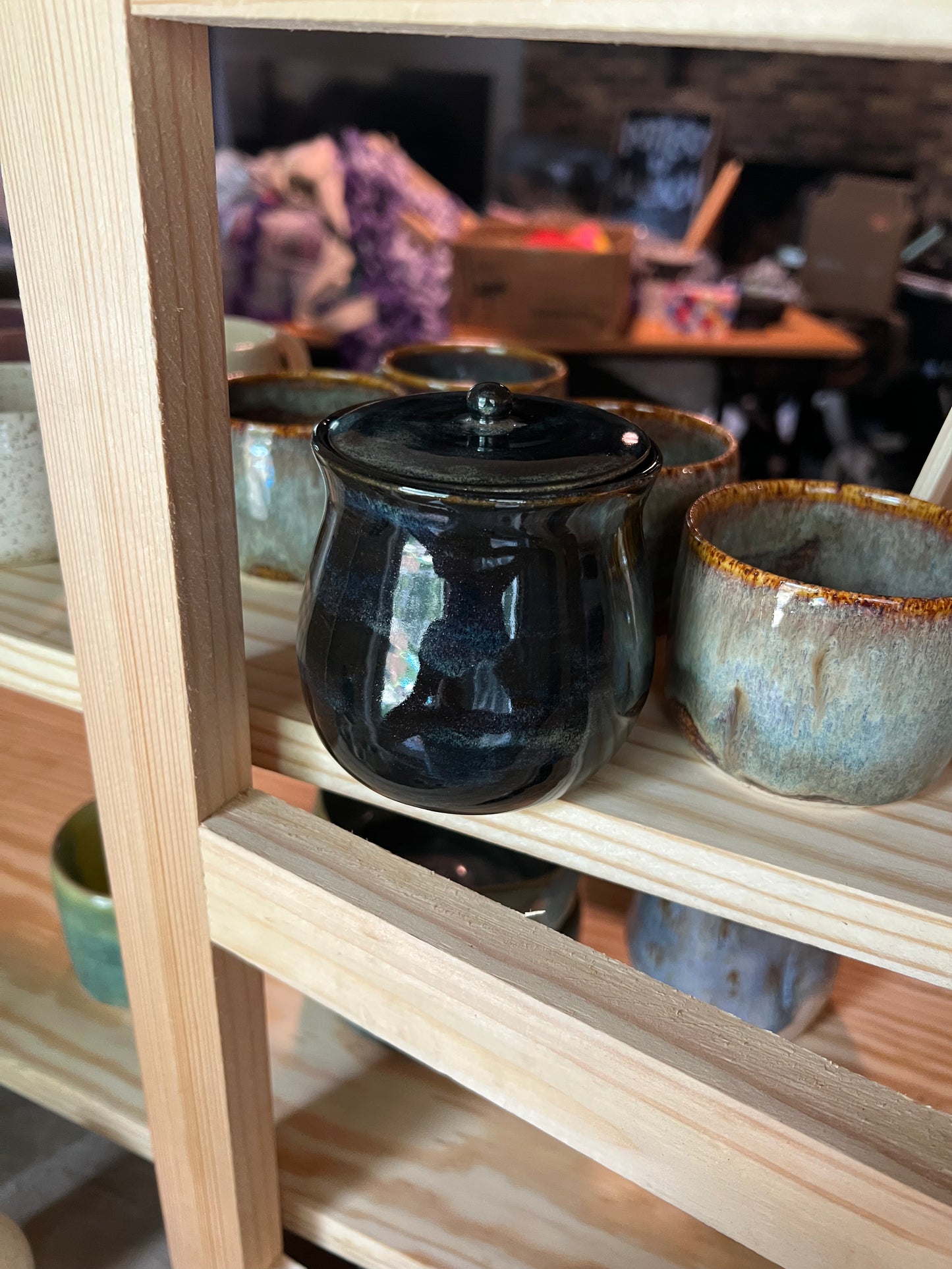 Small Lidded Jar Dark